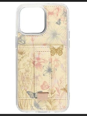 Wallis Floral Butterfly Card Slot Phone Case in Cream, Gold, Pink, Blue